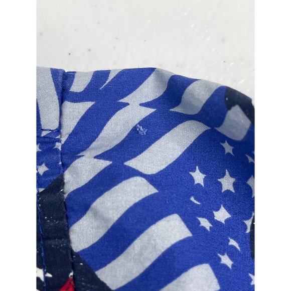 Magellan Outdoors Men's Hawaiian Shirt American Flag Marlin 2XL Red White Blue C - Picture 7 of 7